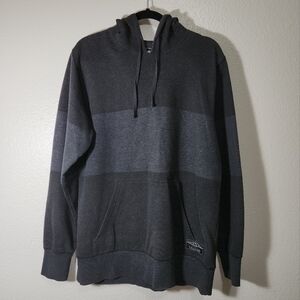 THE HUNDREDS. Vintage. Black & Grey Striped Hoodie.